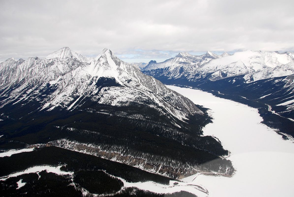 37 Old Goat Mountain, Mount Nestor, Spray Lake, Windtower, Mount Lougheed, Mount Sparrowhawk From Helicopter Between Mount Assiniboine And Canmore In Winter